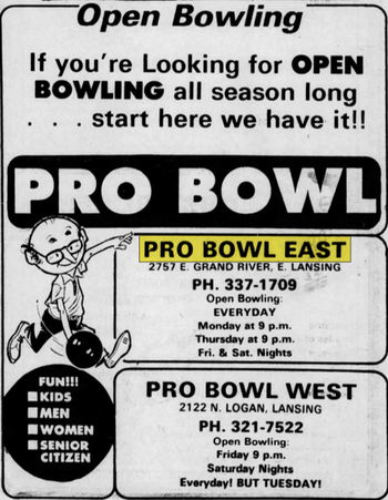 Pro-Bowl (Joe Josephs Pro-Bowl) - Sept 10 1977 Ad (newer photo)